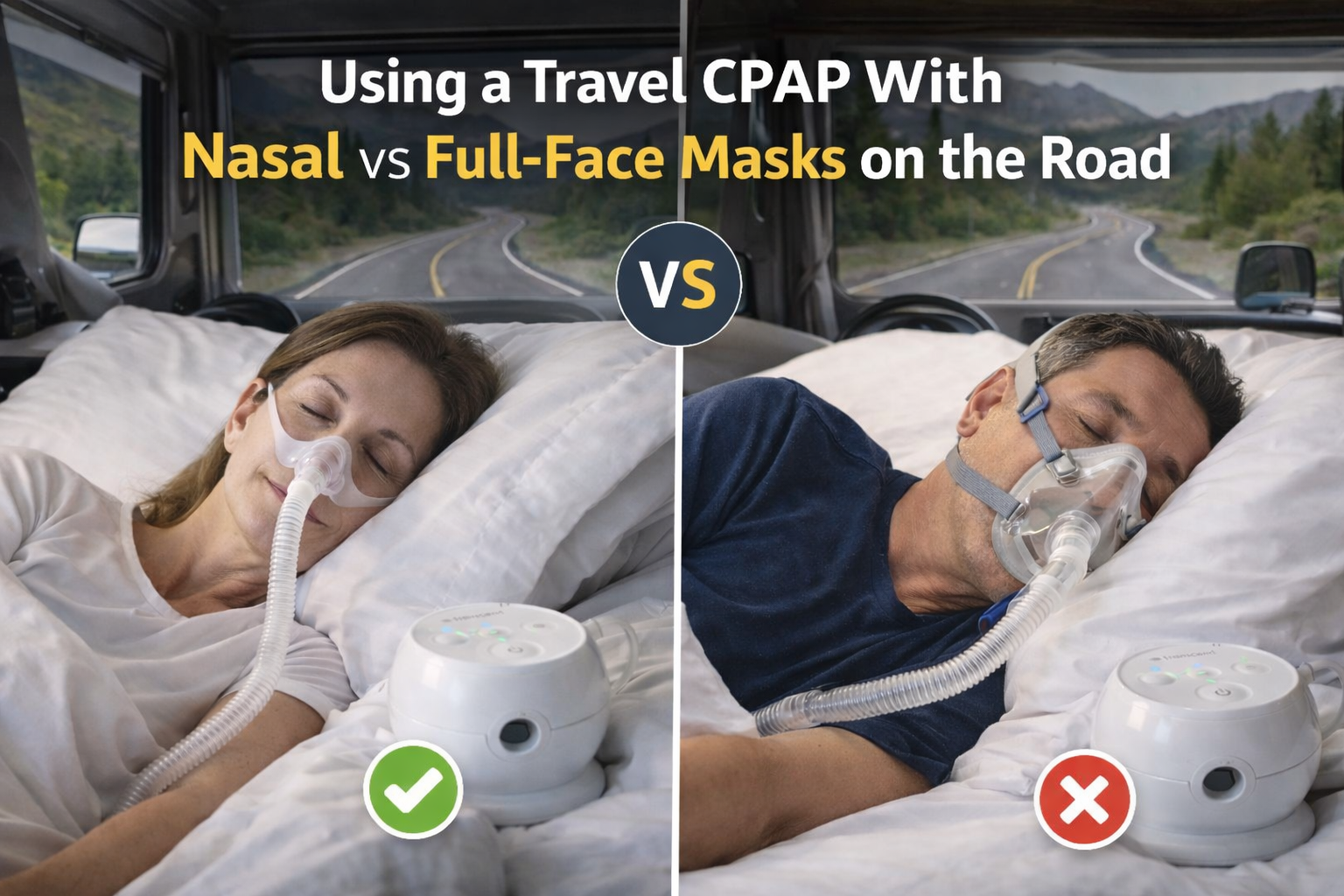 Using a Travel CPAP With Nasal vs Full-Face Masks on the Road